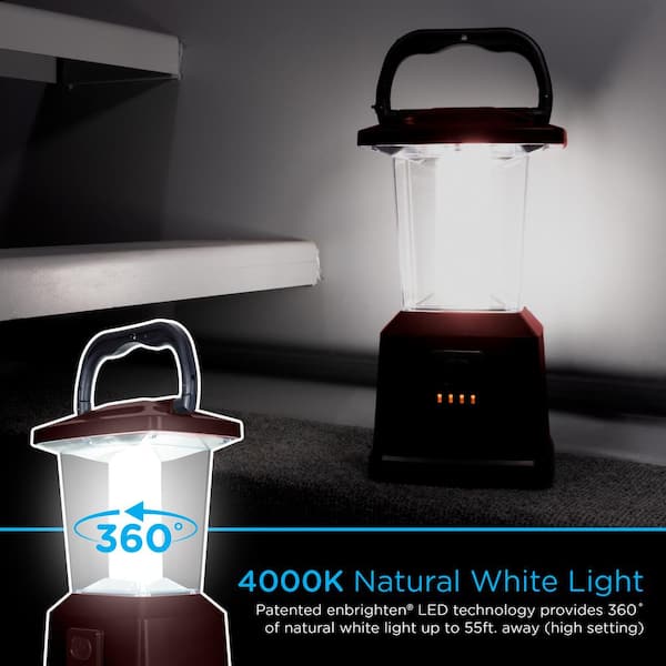 enbrighten 800 lumen led lantern with usb charging port