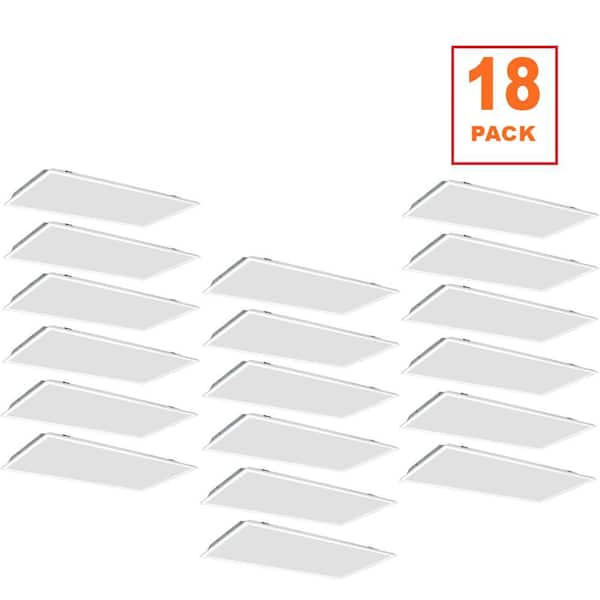 2 ft. x 4 ft. Daylight Harvesting Motion Sensor LED Panel Light Troffer Adjustable CCT Lumens Watts 120-277V (18-Pack)