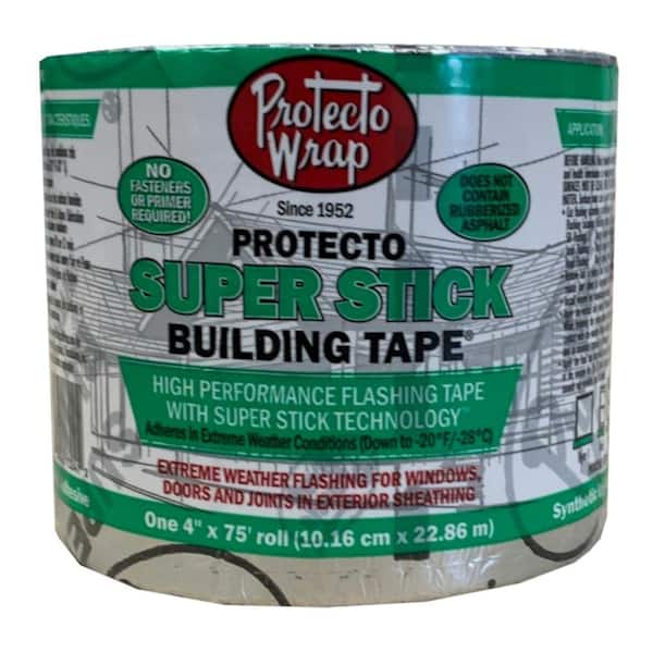 Protecto Wrap 4 in. x 75 ft. Super Stick Building Tape