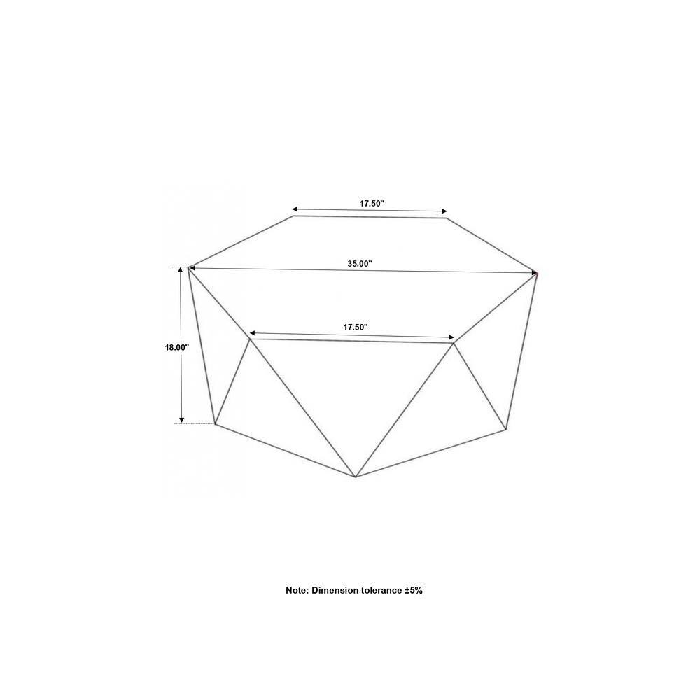 Natural Mango Wood Hexagonal Coffee Table