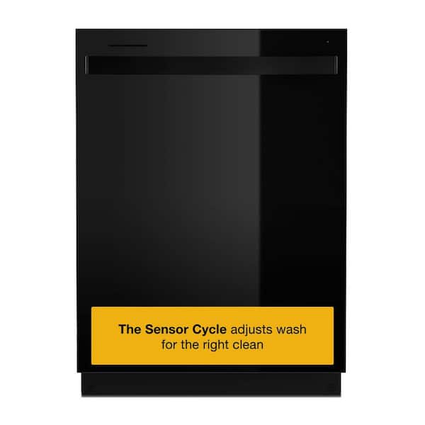 24 in. Hidden Control Built-In Tall Tub Dishwasher in Black with 5-Cycles 50 dBA