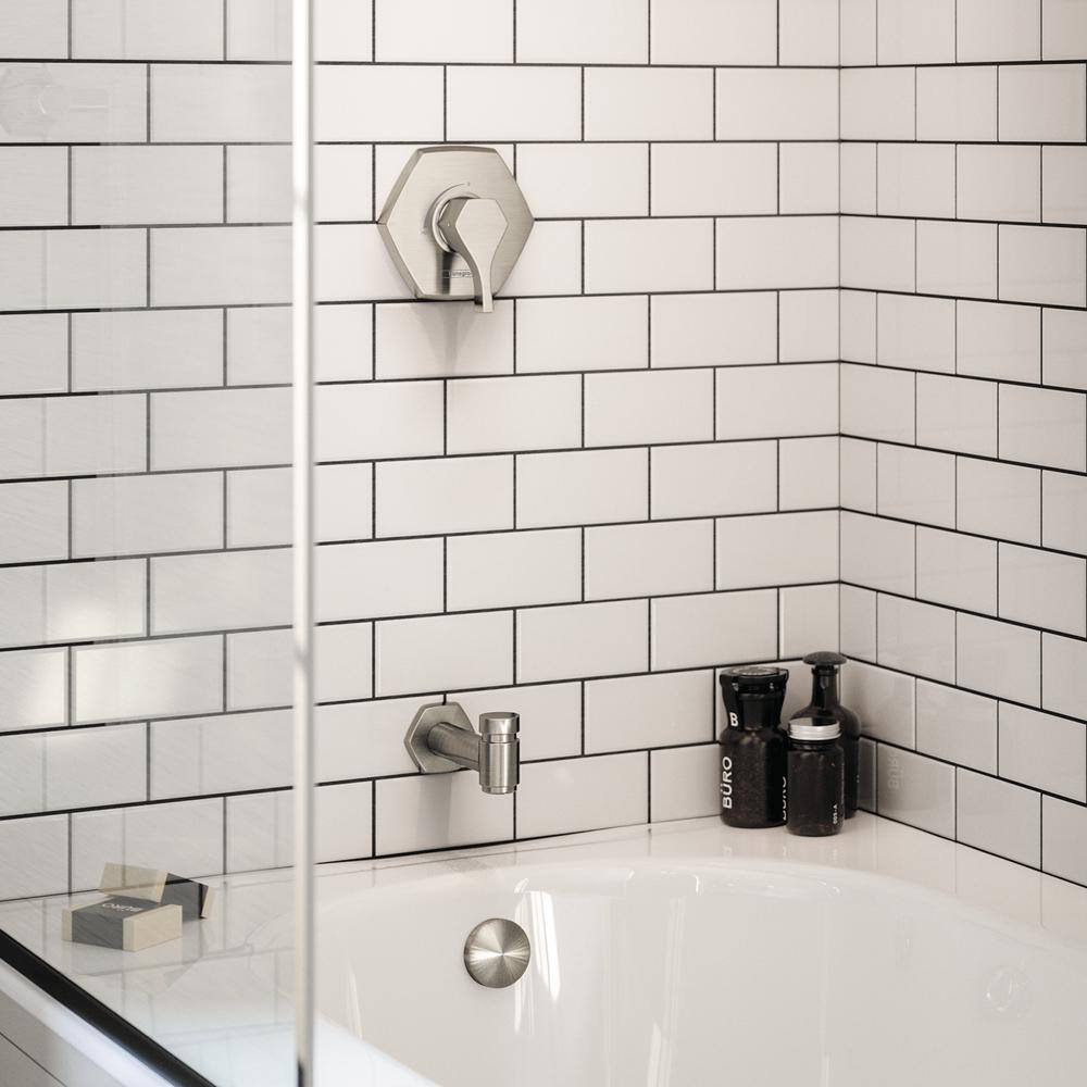 Locarno Brushed Nickel 9.5" Rain Jet Wall-Mounted Shower Head