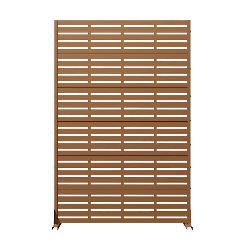 "72"" H x 47"" W Brown Metal Privacy Screen, Outdoor Room Divider for Patio & Balcony" price history on PriceWatchPro