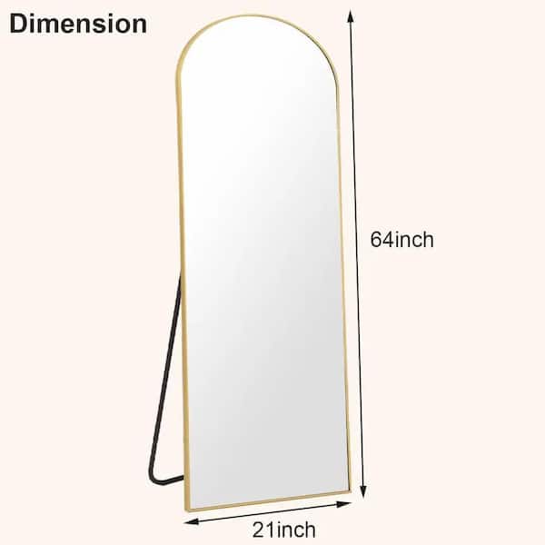 HOMLUX 21 in. W x 64 in. H Arched Full Length Standing Decorative