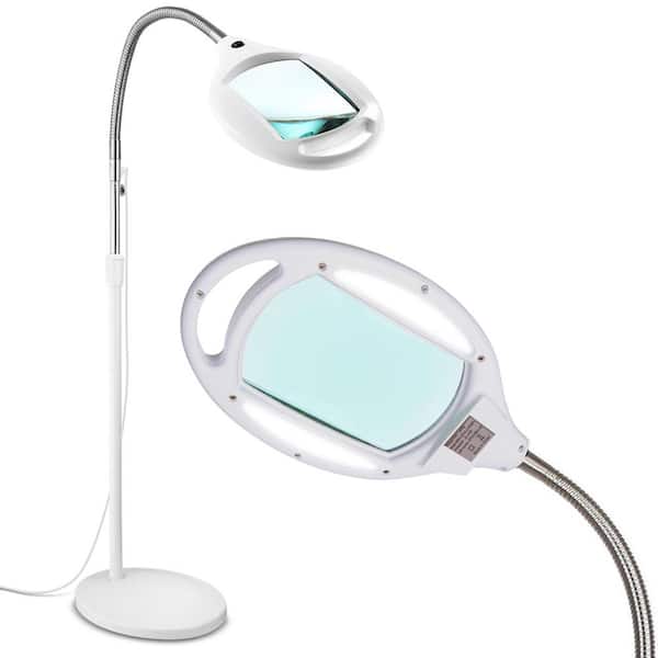 Brightech Lightview 44 in. White 3 Diopter Magnifier Floor Lamp.