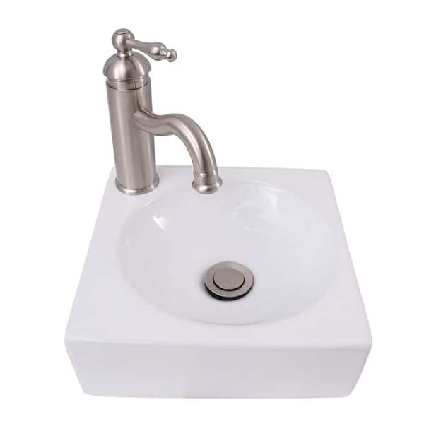 Barclay Products Trixie Petite Wall-Mount Sink in White
