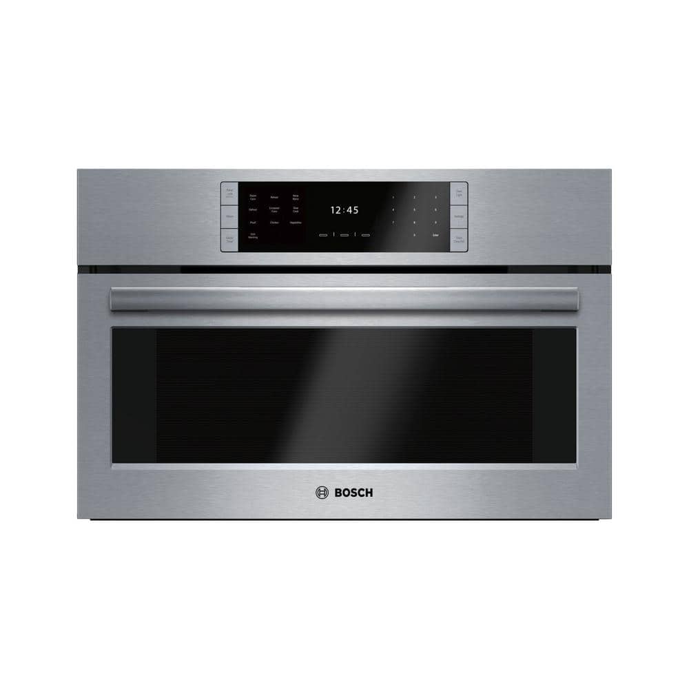 Bosch Benchmark Benchmark Series 30 in. 1.4 cu. ft. Built-In Single Electric Steam Convection Wall Oven in Stainless Steel, Silver