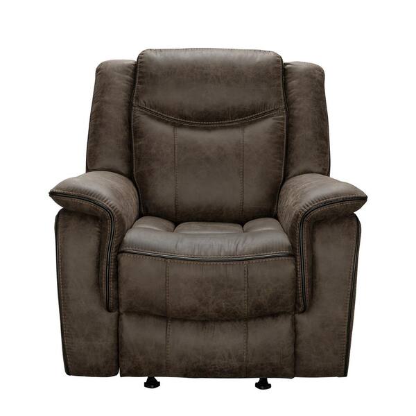 Monarch Specialties Retro Modern Swivel Recliner Chair And Ottoman