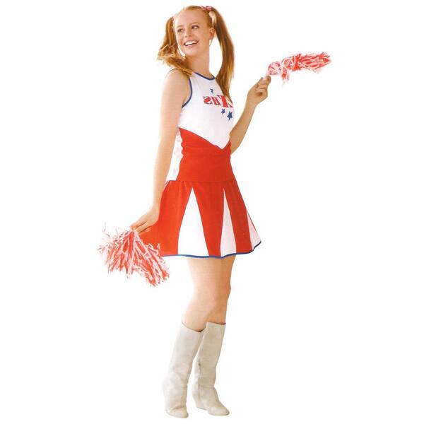 Adult-Women's Black & Red Cheerleader Costume - Size M | Halloween Sto