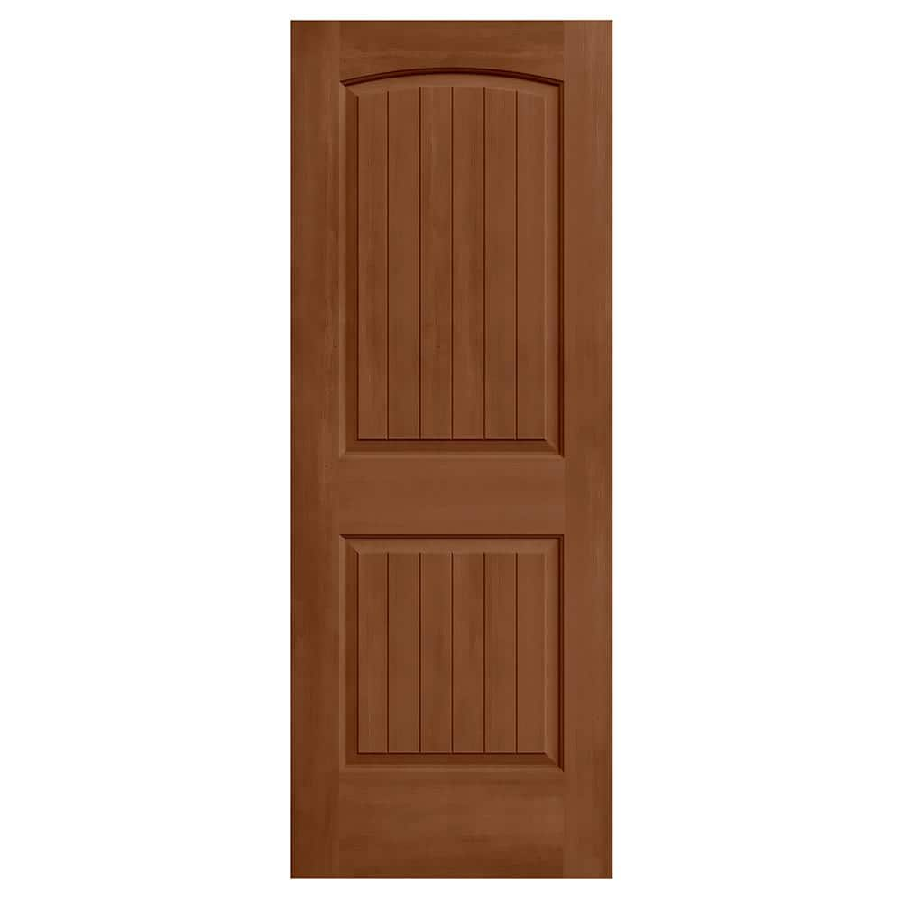 JELD-WEN 32 in. x 80 in. Santa Fe Hazelnut Stain Molded Composite MDF ...