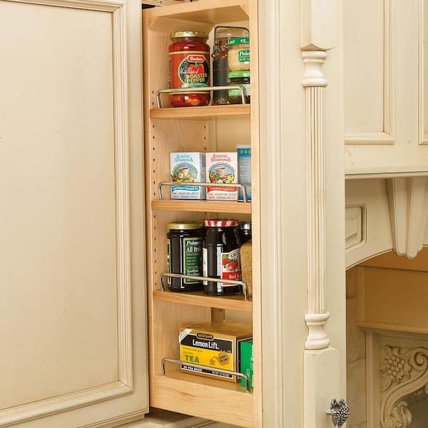 Natural Maple 6 in. W x 33 in. H Wood Wall Filler Pullout, New Kitchen Applications