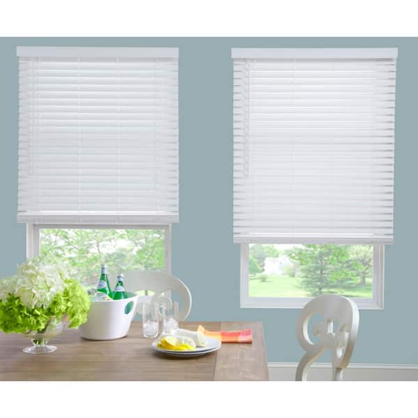Classic 2 in. Room Darkening Cordless Faux Wood Blinds for Windows