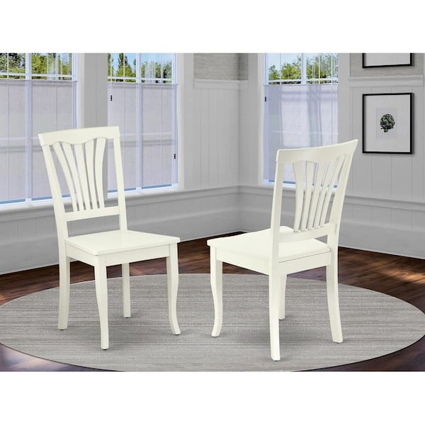 HOME IMPORTS EMPORIUM Linen White Wooden Seat Slat Back Dining Chair (Set of 2)