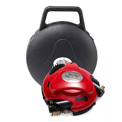 Red Automatic Grill Cleaning Robot with Carry Case Bundle