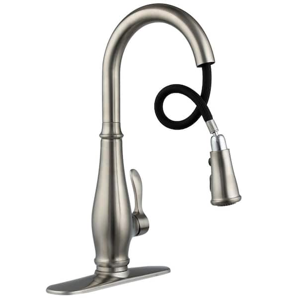 Cruette Single-Handle Pull-Down Sprayer Kitchen Faucet with DockNetik and  Sweep Spray in Vibrant Stainless Steel