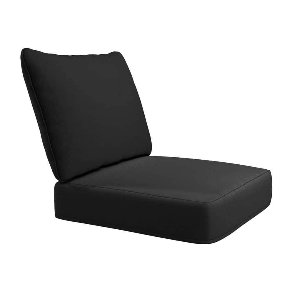 Deep Seat Cushion Set with Sunbrella Fabric and Dual-Layer Foam Core,24 x 48 in. Black price history on PriceWatchPro