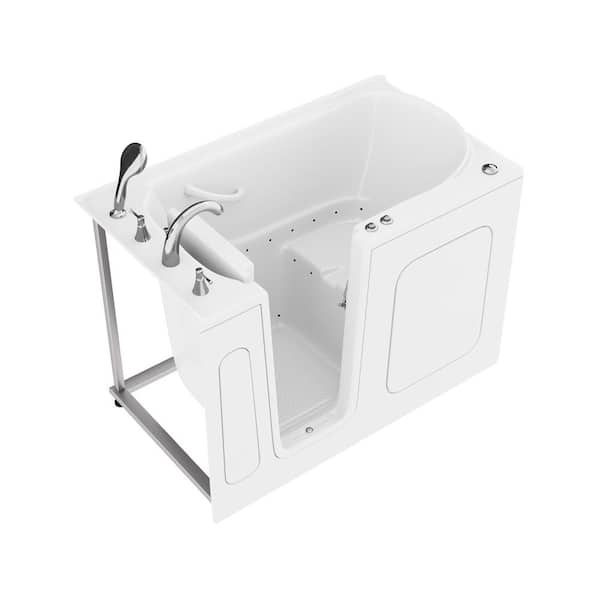 Universal Tubs HD Series 30 in. x 54 in. Left Drain Quick Fill Walk-In Air Tub in White