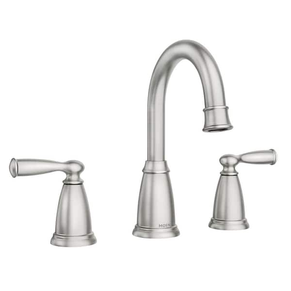 Moen Banbury Bathroom Faucet Brushed Nickel Everything Bathroom   Spot Resist Brushed Nickel Moen Widespread Bathroom Faucets 84947srn 64 600 