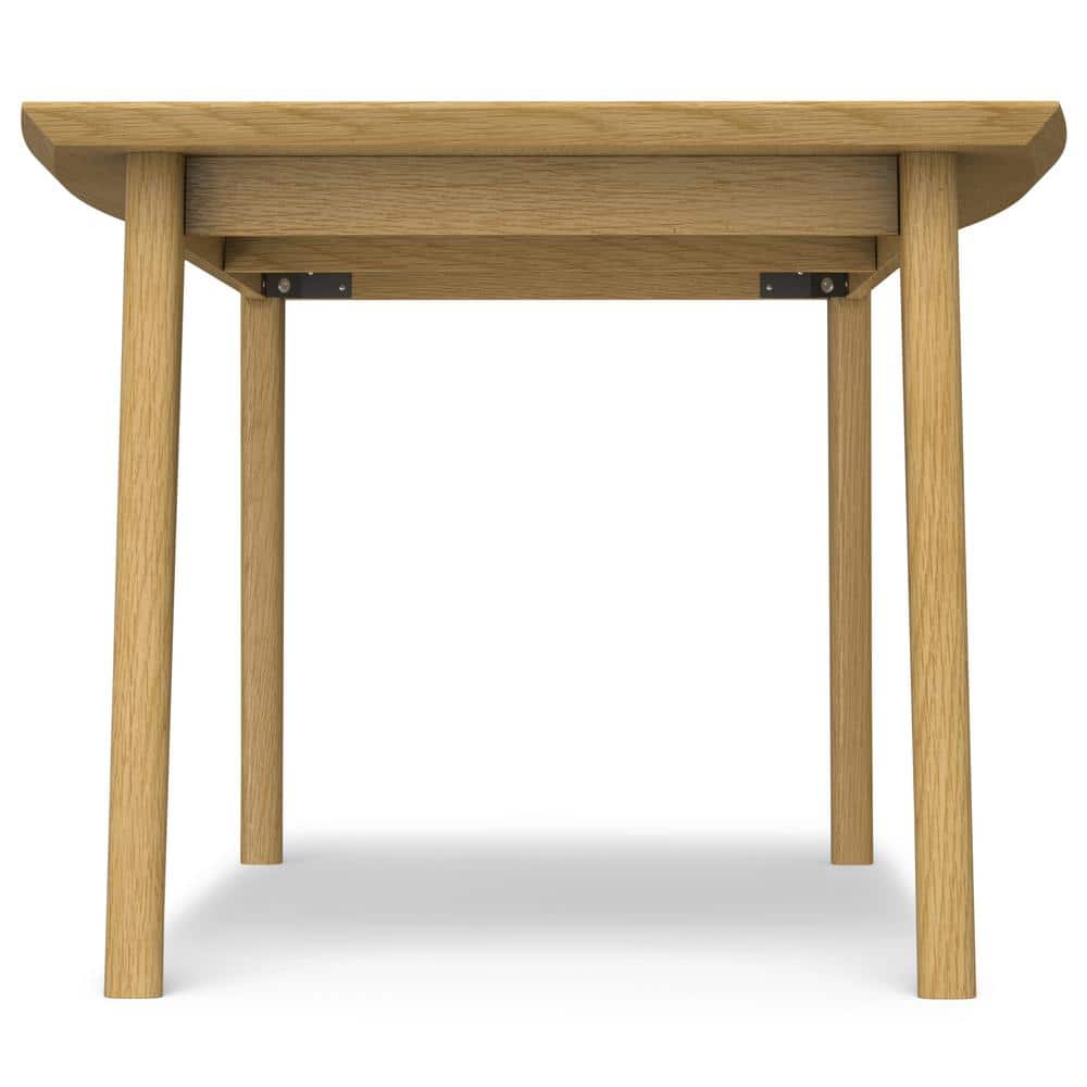 Mid-Century Modern Oak Wood Rectangular Dining Table for Six