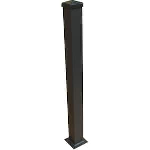 3 in. x 3 in. x 38 in. Bronze Aluminum Post with Welded Base