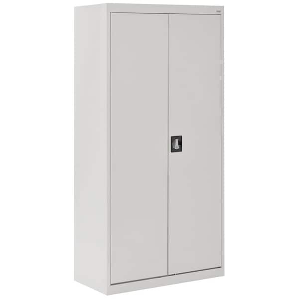 Sandusky Elite 36 in. W x 72 in. H x 24 in. D Steel Combination Adjustable Shelves Freestanding Cabinet in Dove Gray