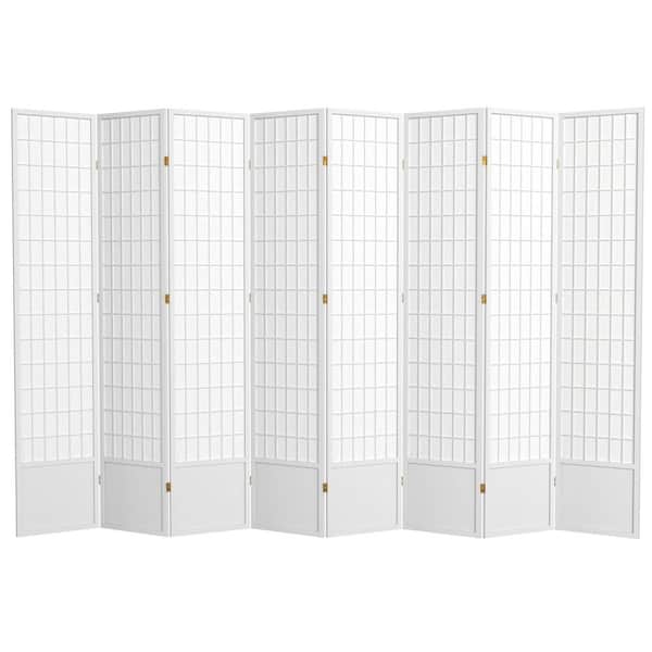 7 ft. White 8-Panel Room Divider
