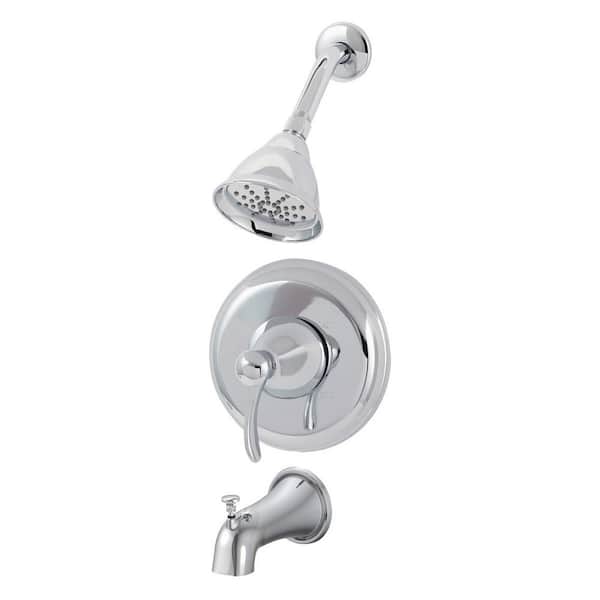 EZ-FLO 1-Handle Tub and Shower Trim Kit in Chrome (Valve Not Included)