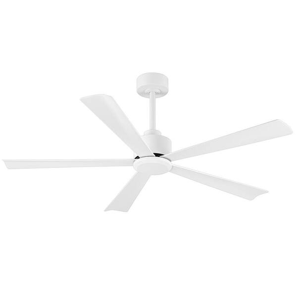 Breezary Melony 52 in. 6Speed Indoor White Ceiling Fans with Remote