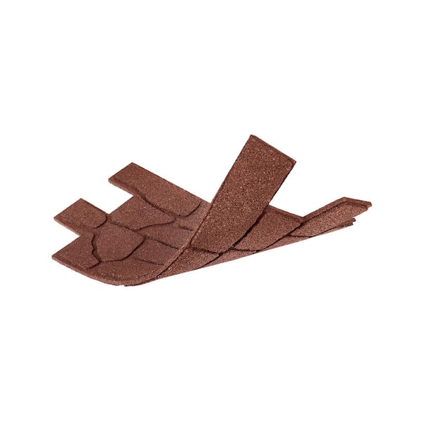 Vigoro 24 in. x 12 in. x 5/8 in. Red Interlocking Dual-Sided Rubber Paver (9-Pack)
