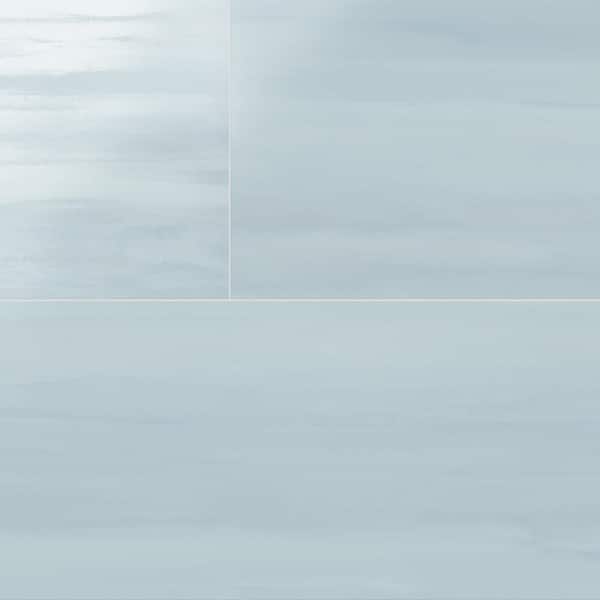 Biomim Blue 12 in. x 35 in. Ceramic Wall Tile (11.63 sq. ft. /Case)