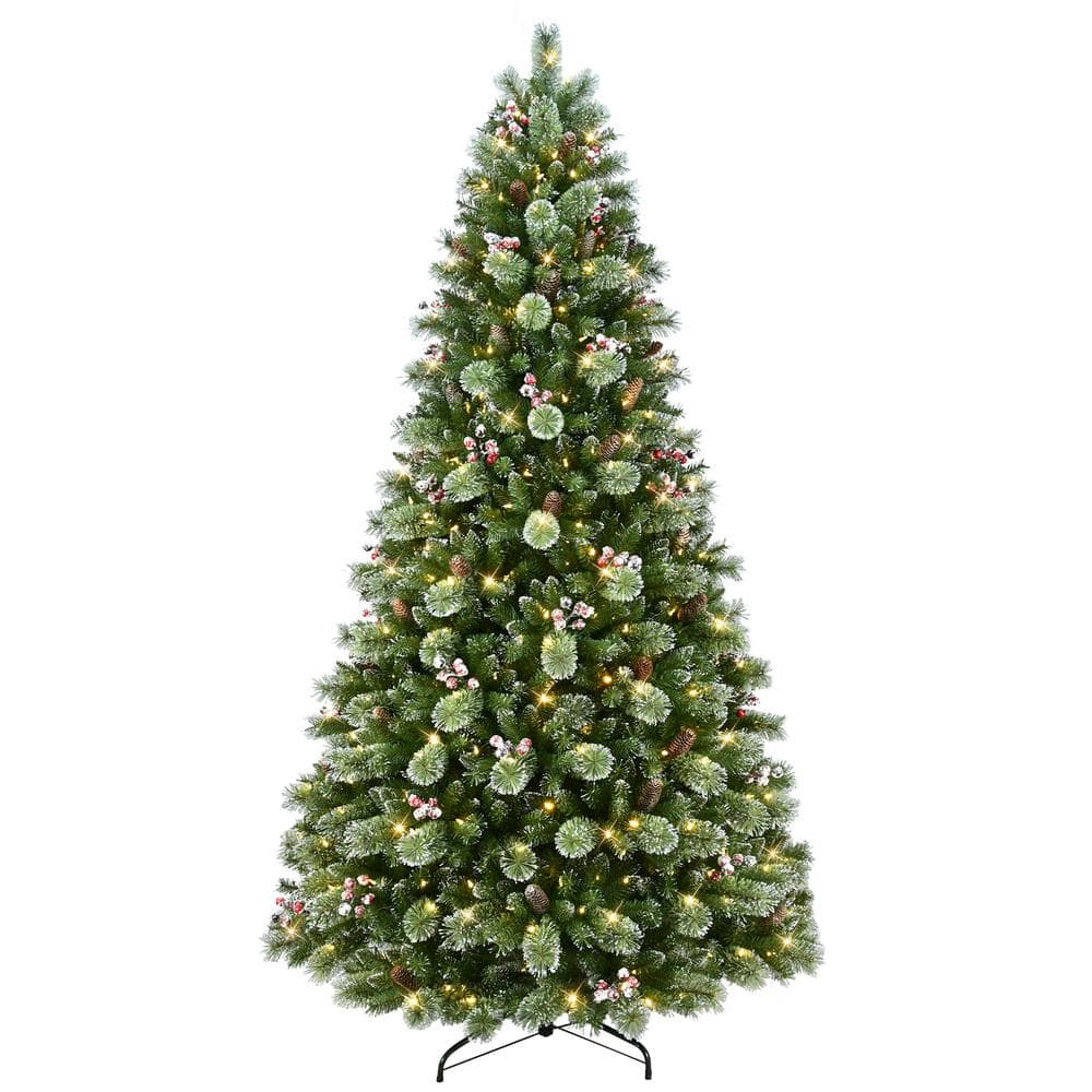 9  Pre-lit Snowy Norway Spruce Adorned Artificial Tree