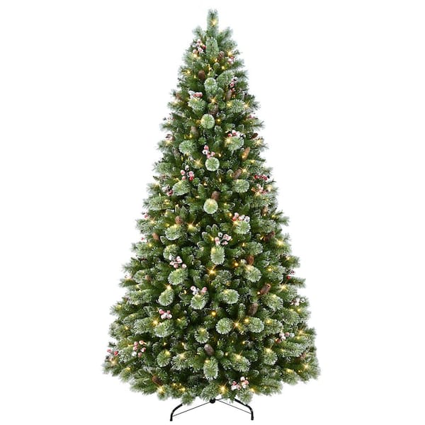 9 ft. Prelit Snowy Norway Spruce Artificial Christmas Tree