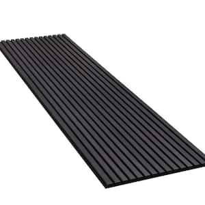 12.6 in. x 106 in. x 0.8 in. Acoustic Vinyl Wall Cladding Siding Board in Emboss Black Color (Set of 2-Piece)