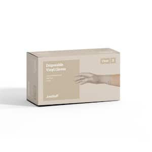 Medium Vinyl Exam Latex Free and Powder Free-Gloves in Clear-Box of 100-Gloves