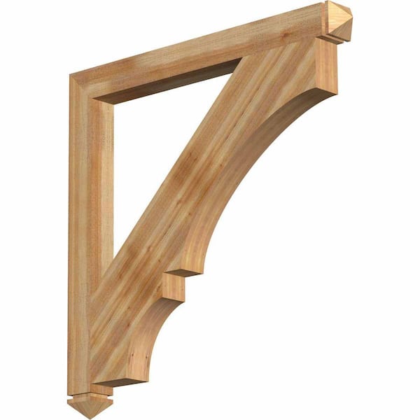 Ekena Millwork 4 in. x 44 in. x 44 in. Western Red Cedar Balboa Arts and Crafts Rough Sawn