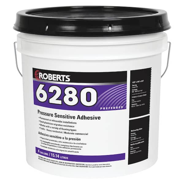 ROBERTS 6280 4 Gal. Pressure Sensitive Adhesive for Carpet and Vinyl Flooring