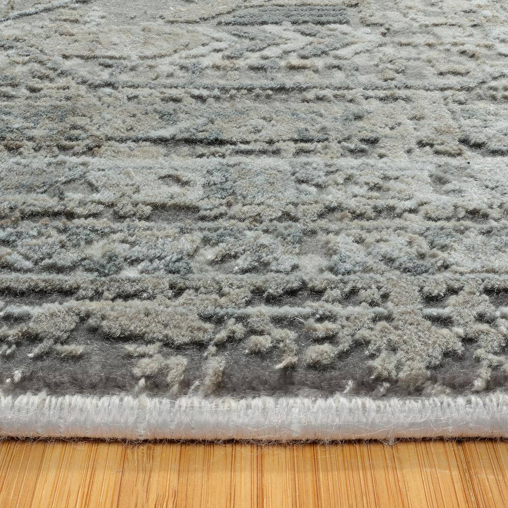 Modica Gray Rectangular Synthetic Area Rug 5x7