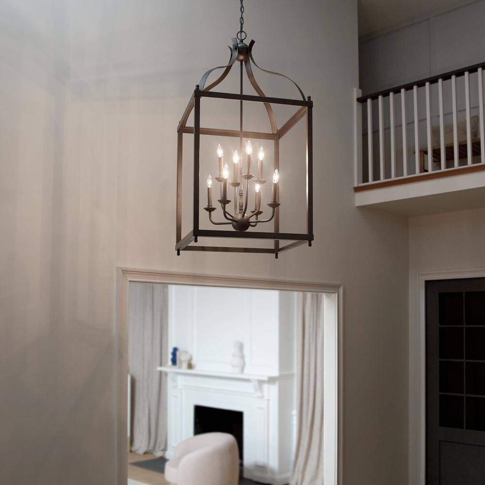Larkin Olde Bronze 8-Light Traditional Globe Pendant Chandelier