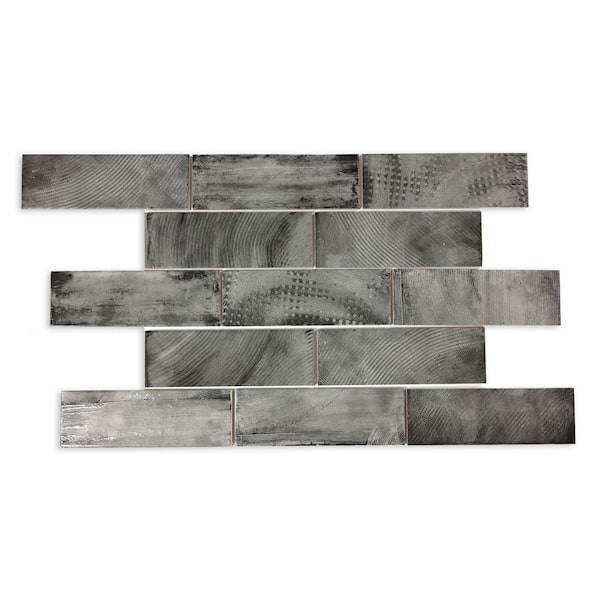 The Tile Doctor Router Rectangle Grafito 3 in. x 9 in. Gray Matte Ceramic Artistic Subway Wall Tile (7.99 sq. ft./44-piece case)