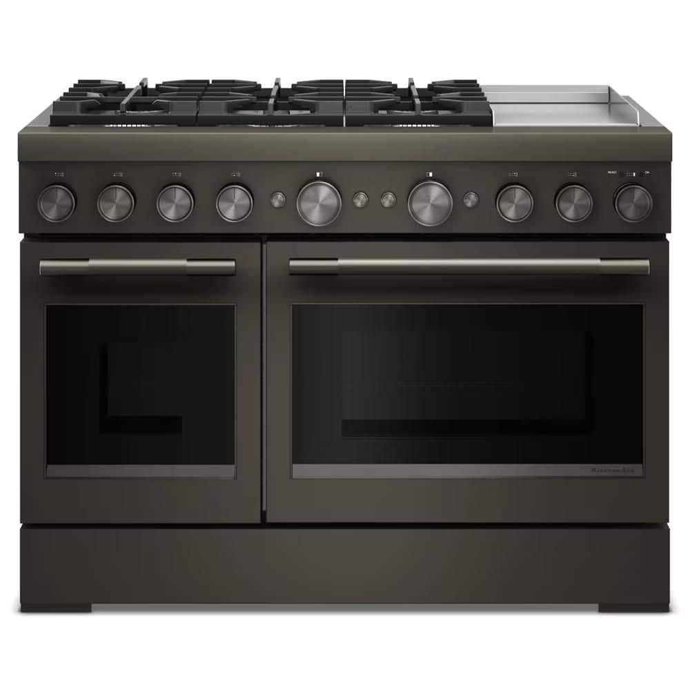 48 in. 6 Burners Commercial-Style Double Oven Dual Fuel Range in Black Ore with Griddle price history on PriceWatchPro