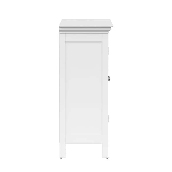 Stratford 13 in. W x 26 in. D x 34 in. H White Bathroom Freestanding Linen Cabinet with 2-Shelves in White