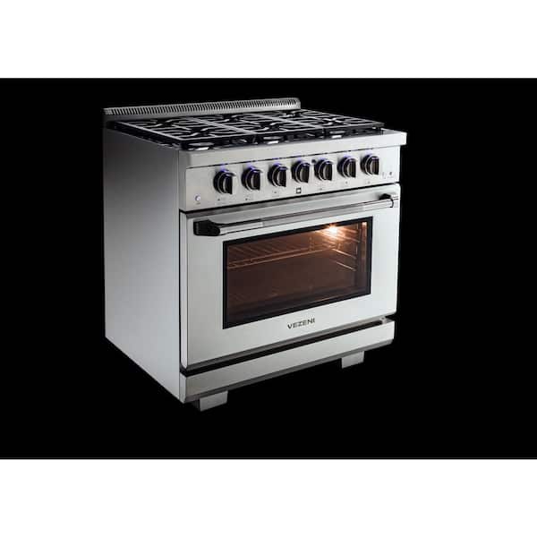 VEZENI Randolph Collection 36 in. 6-Burners Freestanding Natural