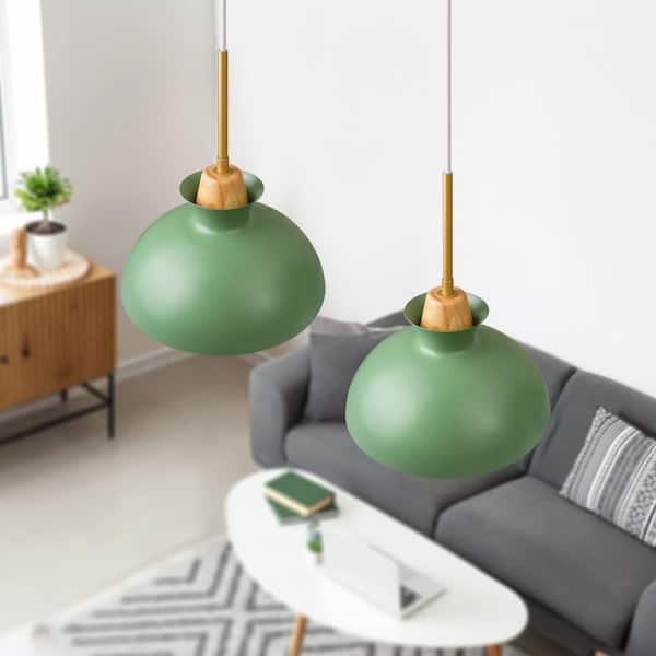 EDISHINE Manor 60 -Watt 1 Light Green Modern Farmhouse Barn