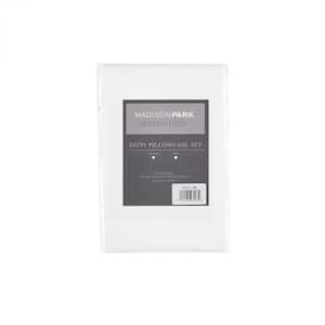 Satin 2-Piece White Microfiber Standard Luxury 2 PC Pillowcases