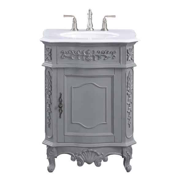 Home Decorators Collection Winslow 22 in. W x 14 in. D x 67.5 in. H Single Door Linen Cabinet in Antique Cherry