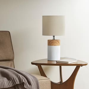 Nicolo 17.32 in. White Table Lamp