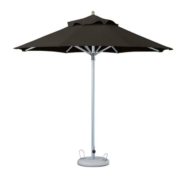 HomeRoots 10 ft. Market Patio Umbrella in Black