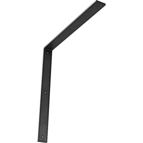 Ekena Millwork 20 in. x 2 in. x 20 in. Steel Hammered Silver Hamilton Bracket