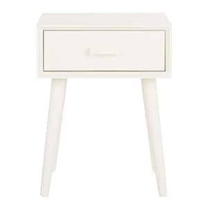 Lyle Rustic White Storage Side Table