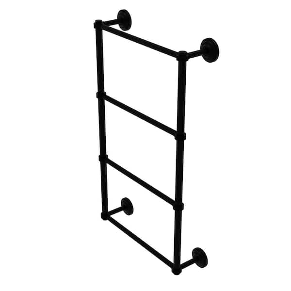 Que New Collection 24 in. Wall Mounted Guest Towel Holder in Matte Black